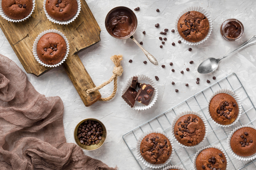 Muffins de Cocoa Sin Gluten